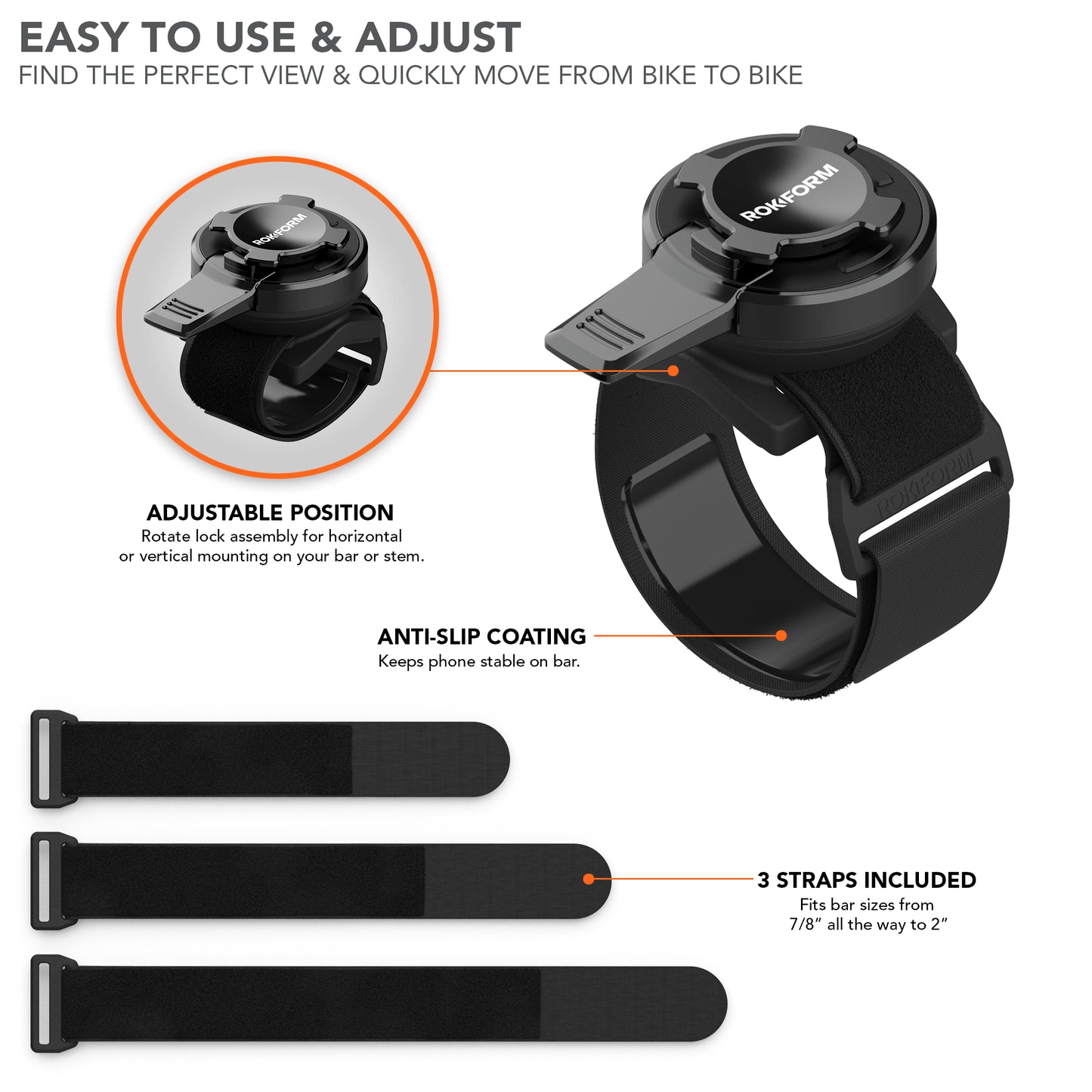 Rokform Sport Series Velcro Bike Mount