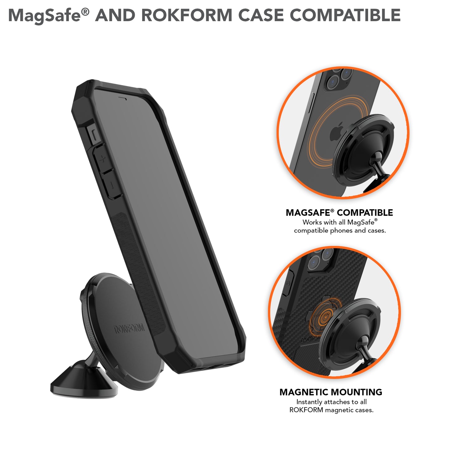 Rokform MagSafe Aluminum Swivel Dash Mount