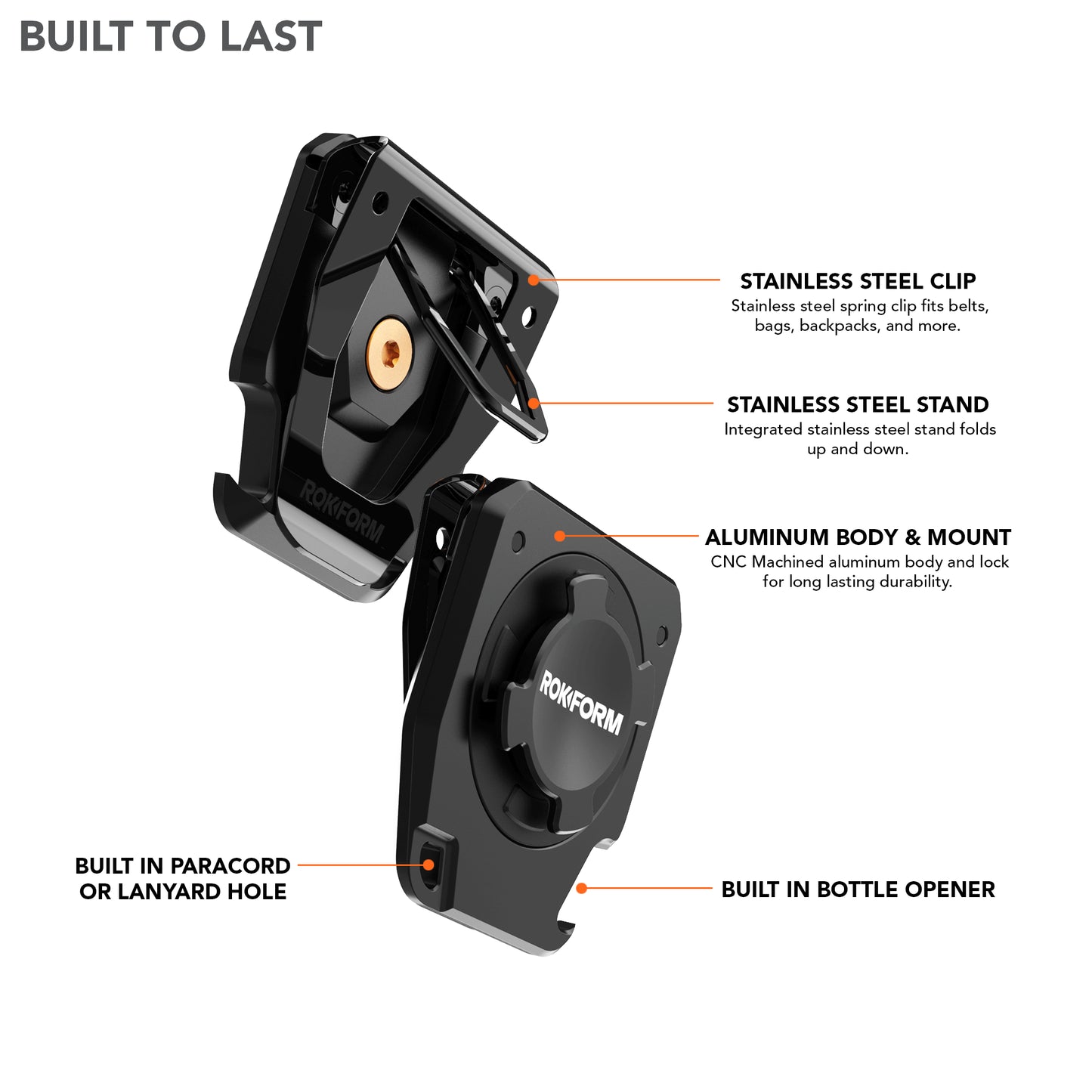 Rokform Aluminium Sport Utility Belt Clip