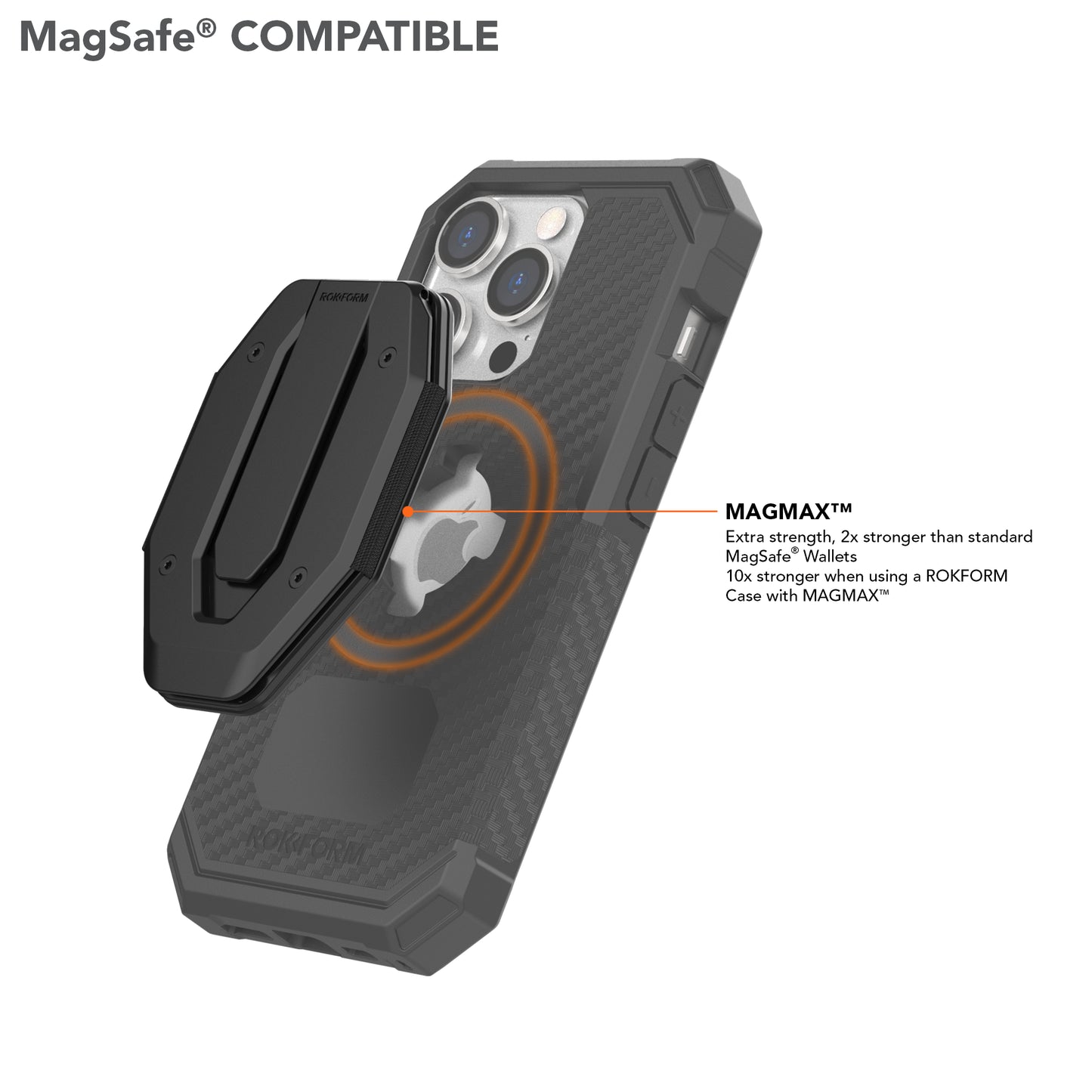 Rokform FUZION Magnetic MAGMAX™ Wallet MagSafe® compatible