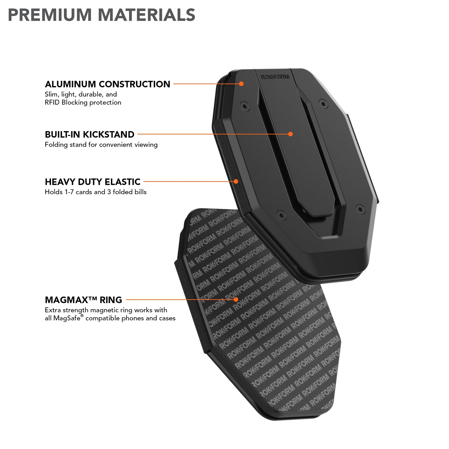 Rokform FUZION Magnetic MAGMAX™ Wallet MagSafe® compatible