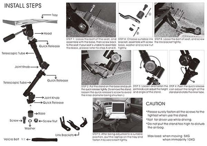 Universele auto-laptophouder A-100T
