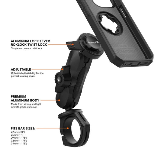 Rokform Pro Ball motorfiets stuur telefoonhouder